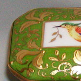 Gold leaves Sevres pattern and bird
