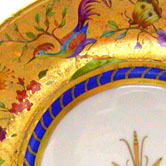 Gold plate with birds