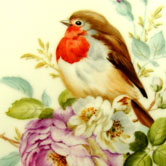 Bird and rose Meissen style