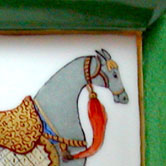 Square tray with horse Hermes style