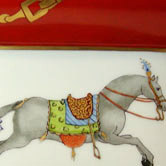 Rectangular tray with horse Hermes style