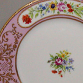 Sevres flowers over rose