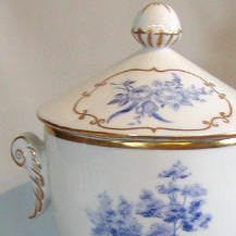 Urn camaieu cobalt landscape