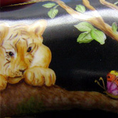 Baby tiger and butterfly
