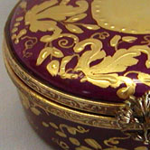Gold Leaves over Puce