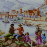 Limoges box, Meissen style landscape